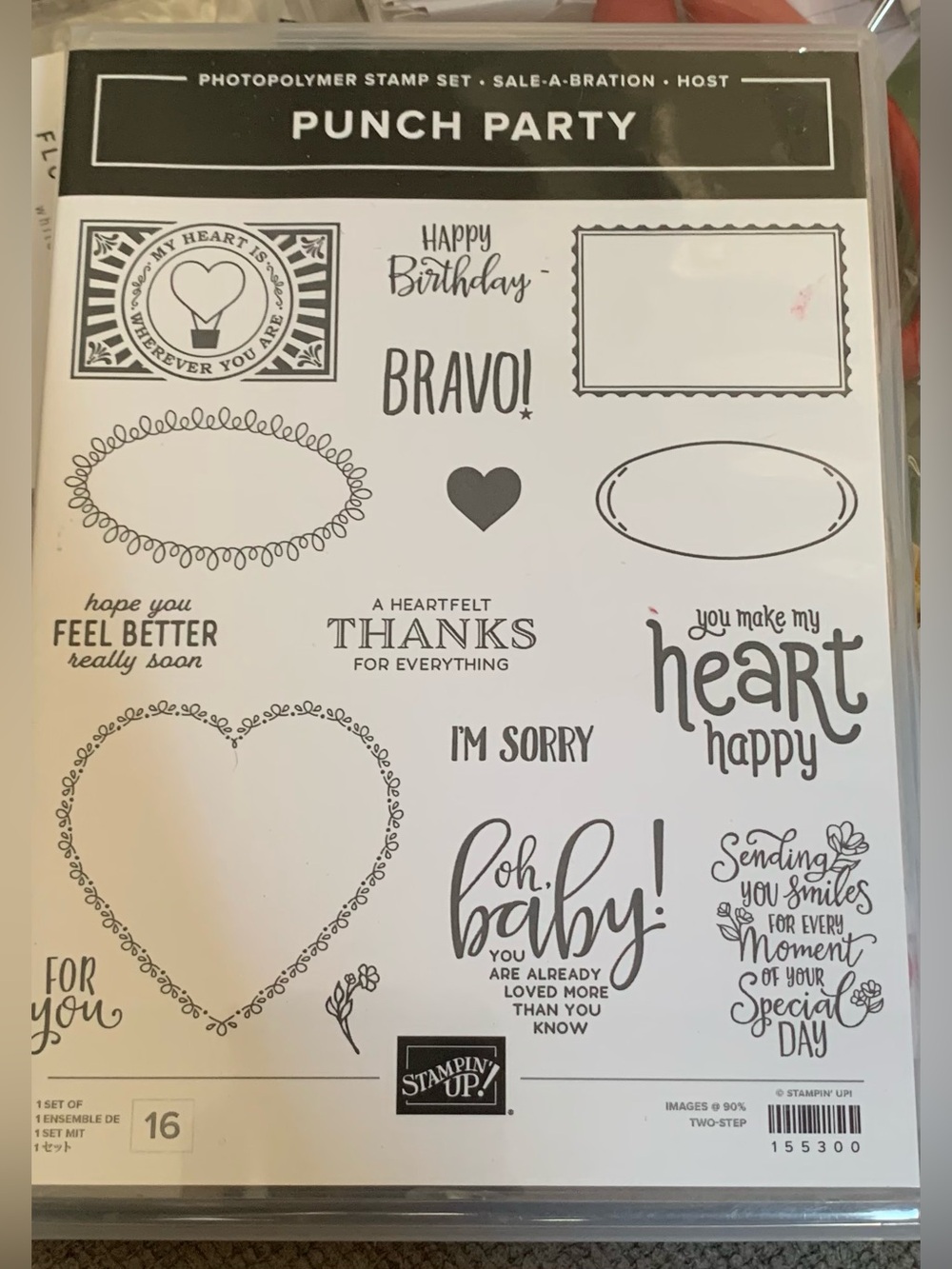 Stampin' Up! Punch Party Clear Photopolymer Stamp Set